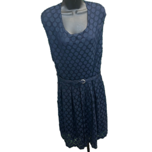 Alfani Navy blue polkadot dress Pre owned - Picture 3 of 9